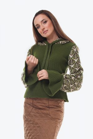 Pulover-tricotat-verde-cu-gluga-00b
